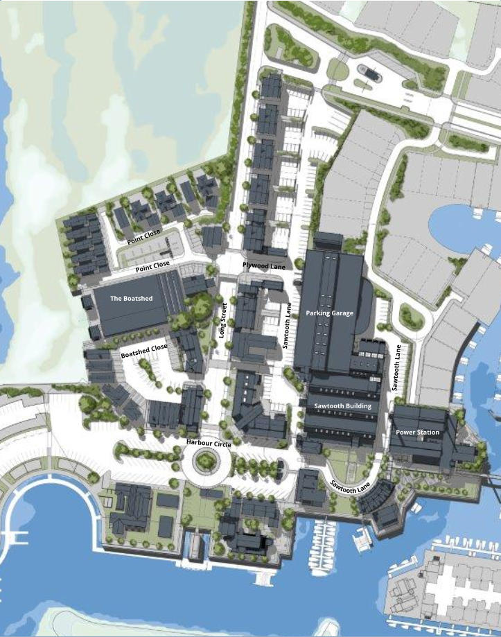 Point Close Point Close Boatshed Close Long Street Sawtooth Lane Plywood Lane Sawtooth Lane Harbour Circle Sawtooth Lane The Boatshed Sawtooth Building Parking Garage Power Station